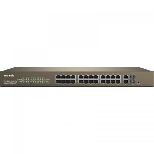 Switch Tenda TEF1226P-24-410W, 24 porturi, PoE