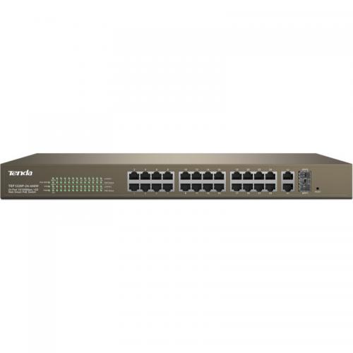 Switch Tenda TEF1226P-24-440W, 24 porturi, PoE