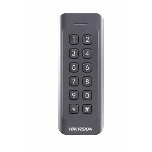 Card reader Hikvision, DS-K1802EK; Reads EM card, with keypad; Card Reading Frequency: 125KHz; Processor: 32-bit; Reading Range: ≤50mm (≤ 1.97