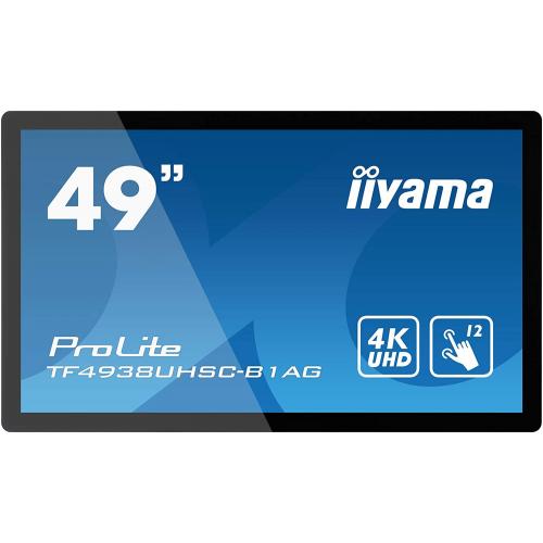 Display Interactiv Iiyama ProLite Seria TF4939UHSC-B1AG, 49inch, 3840x2160pixeli, Black