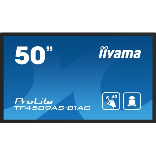 Display Interactiv Iiyama Seria ProLite TF5039AS-B1AG, 50inch, 3840x2160pixeli, Black