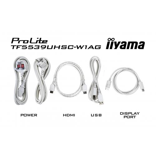 Display Interactiv Iiyama Seria ProLite TF5539UHSC-W1AG, 55inch, 3840x2160pixeli, White