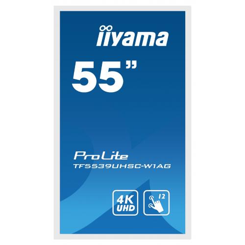 Display Interactiv Iiyama Seria ProLite TF5539UHSC-W1AG, 55inch, 3840x2160pixeli, White