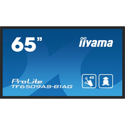 Display Interactiv Iiyama Seria ProLite TF6539AS-B1AG, 65inch, 3840x2160pixeli, Black