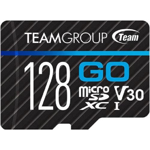 Memory Card microSDXC TeamGroup GO 128GB, Class 10, UHS-I U3, V30, A1 + Adaptor SD