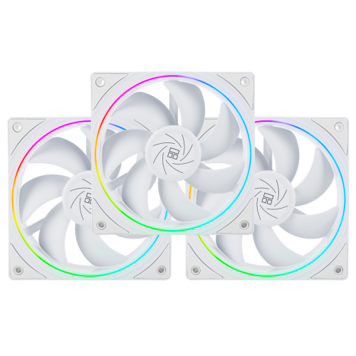 Ventilator Thermalright TL-S12, ARGB LED, 120 mm, White, 3 bucati