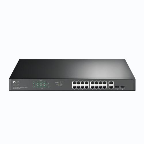 Switch TP-Link TL-SG1218MP, 18 porturi, POE, Unmanaged, Interfata: 16× PoE+ gigabit RJ45 ports, 2× gigabit non-PoE RJ45 ports, 2× combo gigabit SFP slots, 2 ventilatoare, Standarde si Protocoale: IEEE 802.3, IEEE 802.3u, IEEE 802.3ab, IEEE 802.3x, IEEE 80