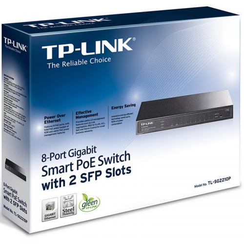 Switch TP-LINK TL-SG2210P, 8 porturi, PoE