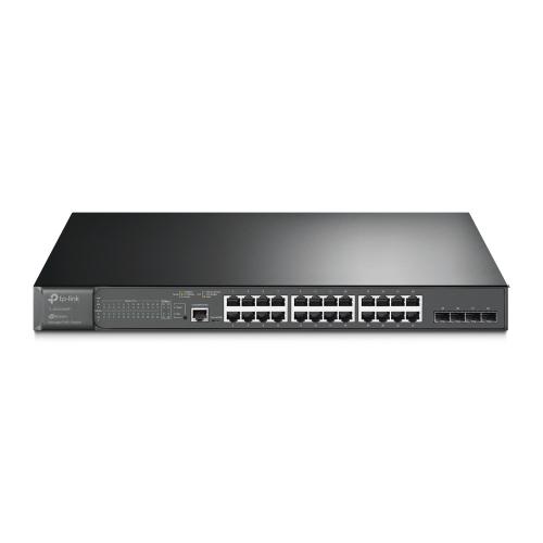 Switch TP-Link TL-SG3428MP, managed L2+,24× 10/100/1000Mbps RJ45 Ports, 4× Gigabit SFP Slots,  1× RJ45 Console Port, 1× Micro-USB Console Port, 2 Fans, PoE+ Ports: 24 Ports, up to 30 W per port, Switching Capacity: 56 Gbps, FW: 41.66 Mpps.