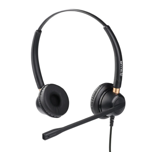 Casti cu microfon Tellur Voice 5200N, USB, Black