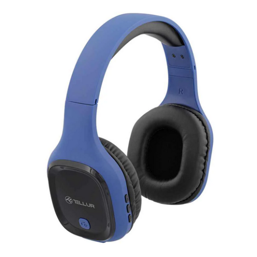 Casti cu microfon Tellur Pulse, Bluetooth, Blue