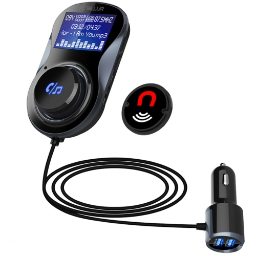 Incarcator auto Tellur FMT-B4 + Modulator FM, Black