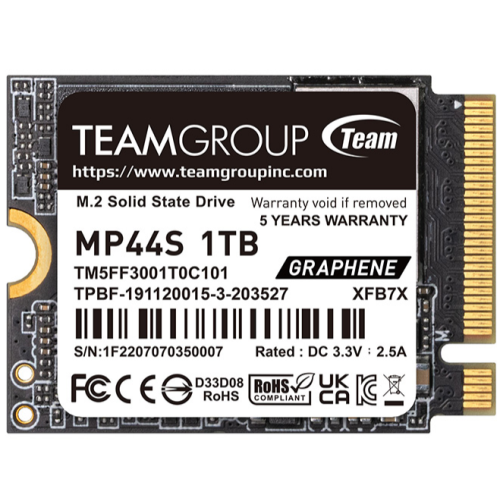 SSD TeamGroup MP44S 1TB, PCI Express 4.0 x4, M.2 2230