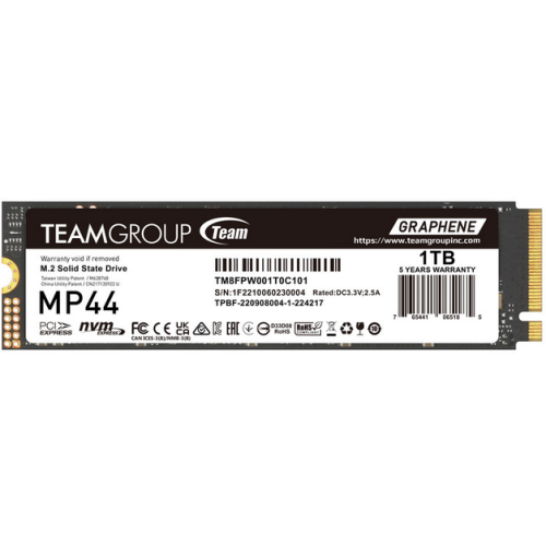 SSD TeamGroup MP44 1TB, PCI Express 4.0 x4, M.2 2280