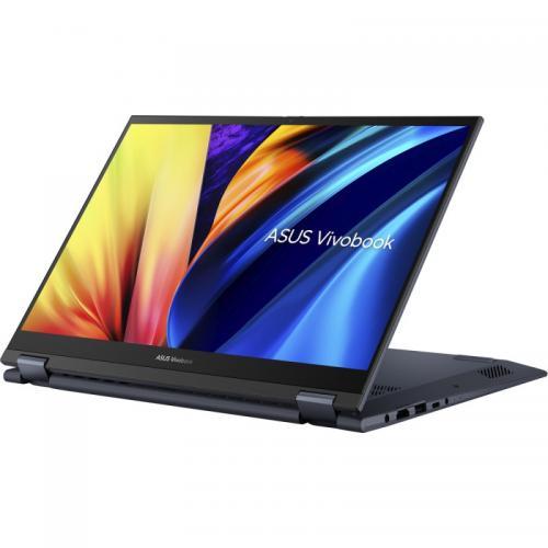 Laptop 2-in-1 ASUS VivoBook S 14 Flip OLED TN3402QA-LZ022W, AMD Ryzen 5 5600H, 14inch Touch, RAM 8GB, SSD 512GB, AMD Radeon Graphics, Windows 11 S, Quiet Blue