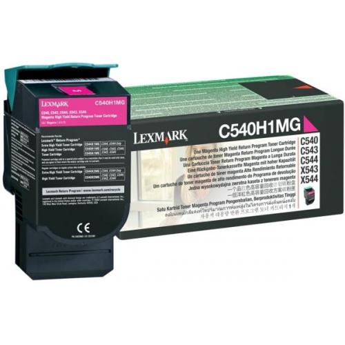 Toner Lexmark C540H1MG, magenta, 2 k, C540n , C543dn , C544dn ,C544dtn , C544dw , C544n , C546dtn , X543dn , X544dn , X544dtn , X544dw, X544n , X546dtn , X548de , X548de Statoil , X548dte