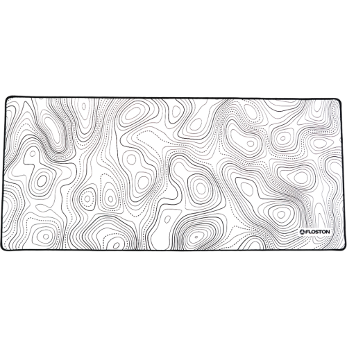 Mouse Pad Floston Topographic, White-Black
