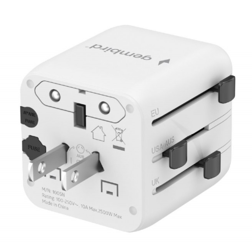 Priza Gembird TPA-INT-01-W, 2500 W, White