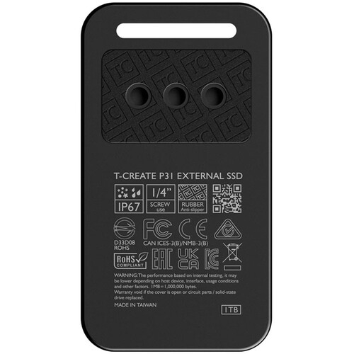 SSD portabil TeamGroup T-CREATE CinemaPr P31, 1TB, USB-C 3.1, Black