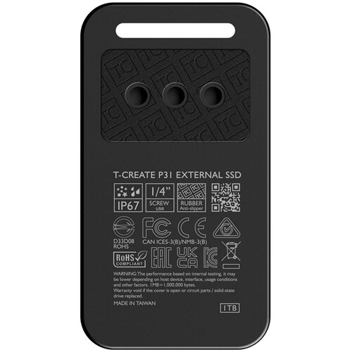 SSD portabil TeamGroup T-CREATE CinemaPr P31, 2TB, USB-C 3.1, Black