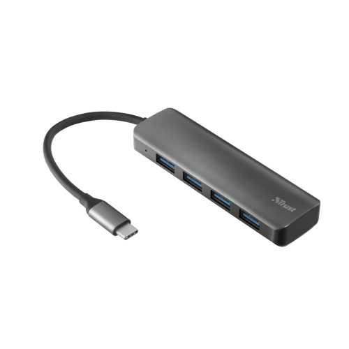 Hub USB Trust Halyx, 4 porturi USB 3.2, negru