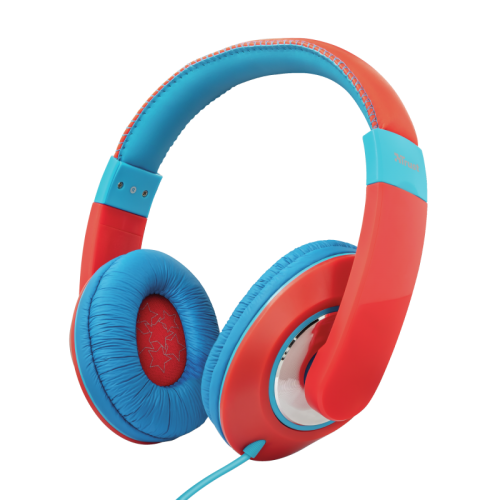 Casti cu microfon Trust Sonin Kids Headphones, rosu