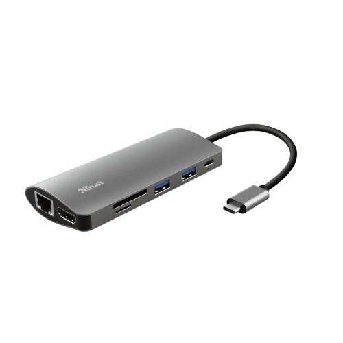 Hub USB Trust Dalyx, 7 porturi USB-C, negru