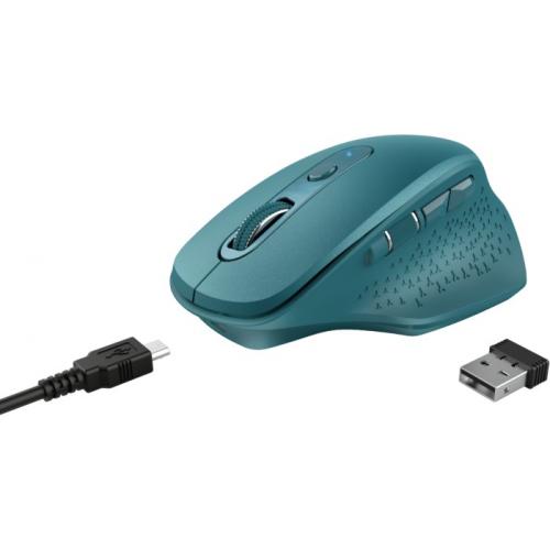 Mouse Optic Trust Ozaa Rechargeable, USB Wireless, Blue