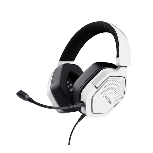 Casti cu microfon Trust GXT492W Carus, 3.5 mm jack, White
