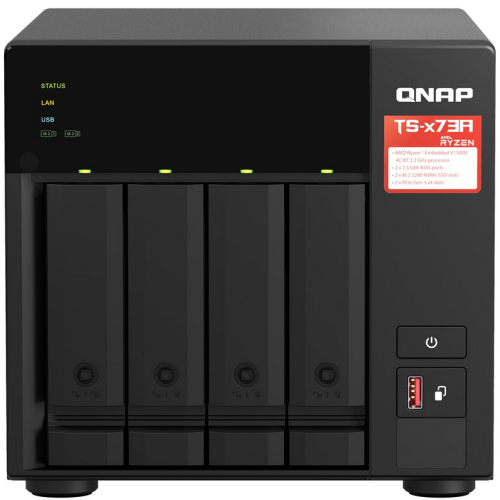 Bundle NAS QNAP TS-473A, 8GB + Switch QNAP QSW-1105-5T, 5 porturi