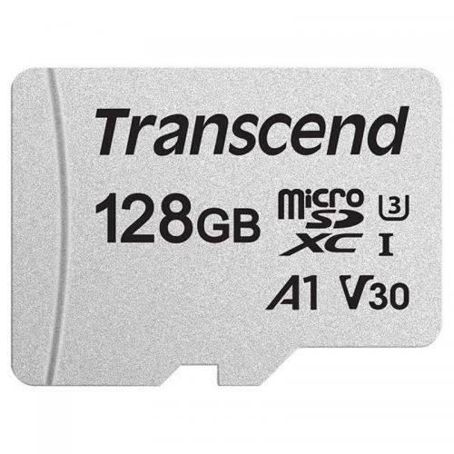 Memory Card microSDXC Transcend 300S 128GB, Class 10, UHS-I U3, V30, A1 + Adaptor SD