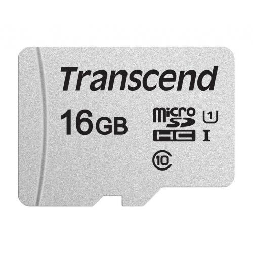 Memory Card microSDHC Transcend 300S 16GB, Class 10, UHS-I U1