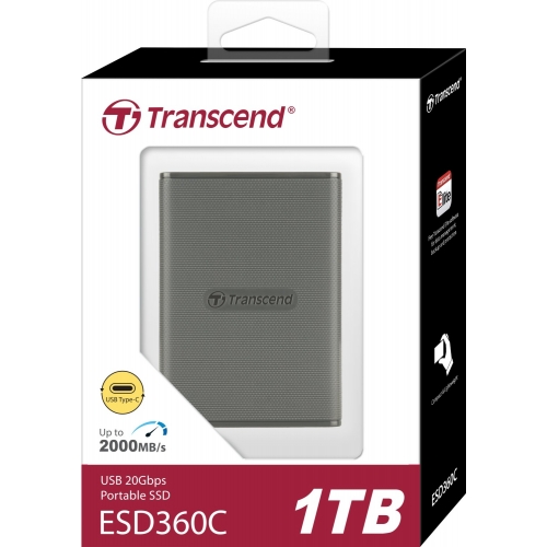 SSD portabil Transcend TS1TESD360C, 1TB, USB-C, Gray