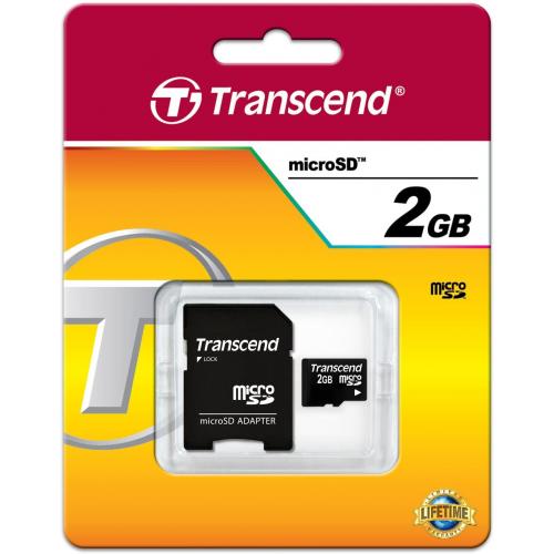 Memory Card microSD Transcend 300S 2GB, Class 10, UHS-I U1 + Adaptor SD