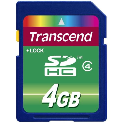 Memory Card SDHC Transcend 4GB, Class 4