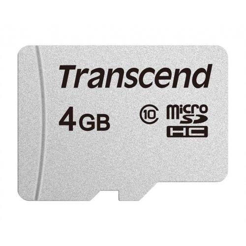 Memory Card microSDHC Transcend 300S 4GB, Class 10