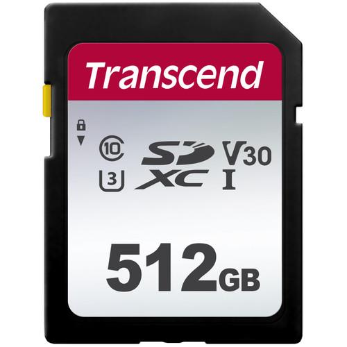 Memory Card SDXC Transcend 300S 512GB, Class 10, UHS-I U3, V30