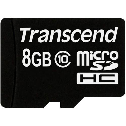 Memory Card microSDHC Transcend 8GB, Class 10 + Adaptor SD