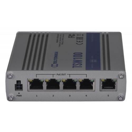 Switch Teltonika TSW100, 5 porturi (4 PoE)