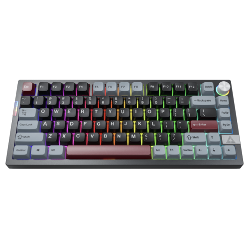 Tastatura Montech MKey PRO Freedom Yellow Switch, RGB LED, Bluetooth/USB Wireless/USB-C, Black