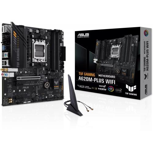 Placa de baza ASUS TUF GAMING A620M-PLUS WIFI, AMD A620, Socket AM5, mATX