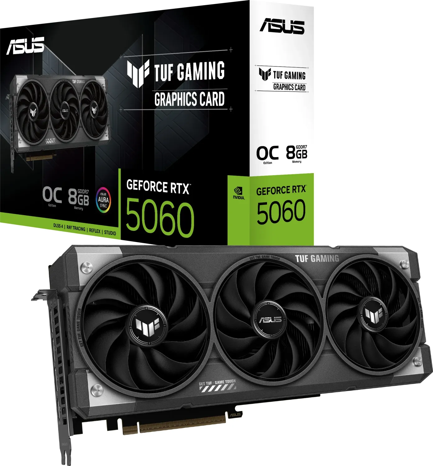Placa video ASUS nVidia GeForce RTX 5060 TUF GAMING OC 8GB, GDDR7, 128 bit