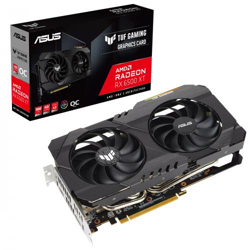 Placa video ASUS AMD Radeon RX 6500 XT TUF Gaming O4G 4GB, GDDR6, 64bit