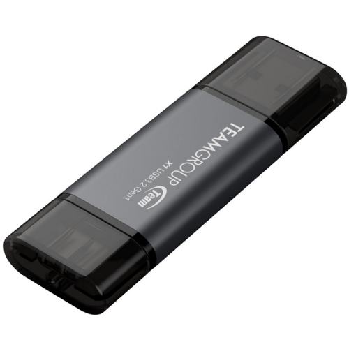 Stick Memorie TeamGroup X1, 128GB, USB-C/A 3.0, Black-Gray