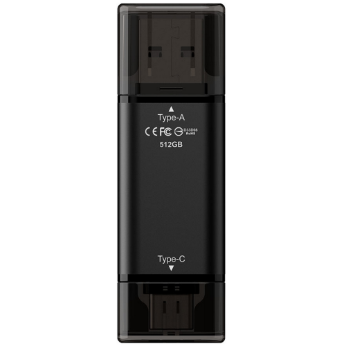 Stick Memorie TeamGroup X1 MAX, 512GB, USB-C/A 3.1, Black