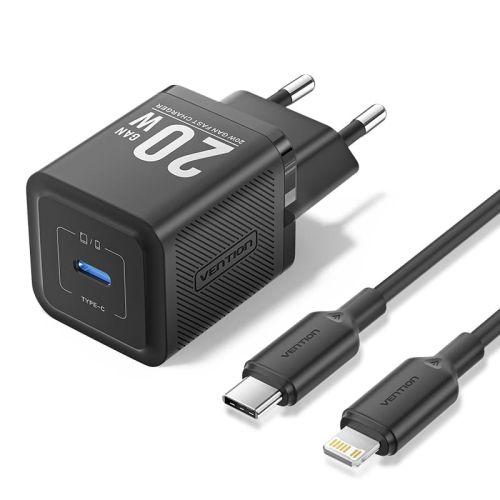 Incarcator retea Vention TZ-FEPW0-EU-02, 1 x USB-C, 20 W, White