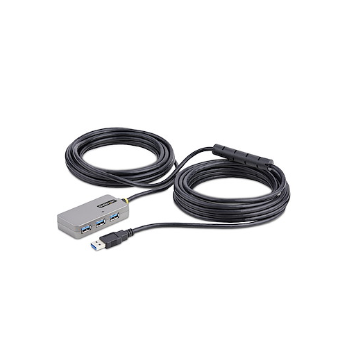Hub USB Startech U01043-USB-EXTENDER, 4x USB 3.2 gen 1, 10m, Gray