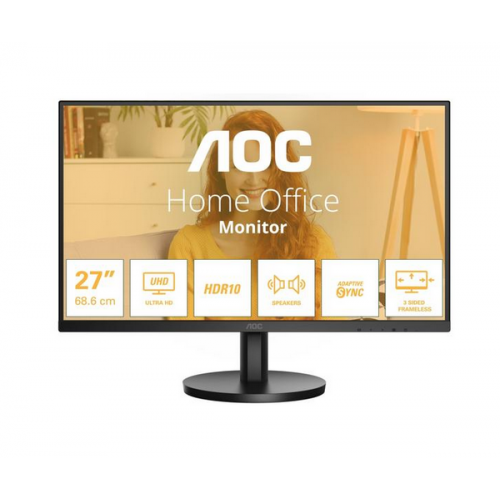 Monitor LED AOC U27B3A, 27inch, 3840x2160, 4ms, Black