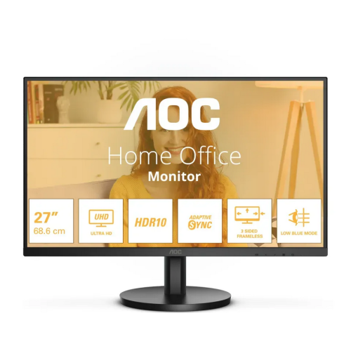 Monitor LED AOC U27B3M, 27inch, 3840x2160, 4ms GTG, Black