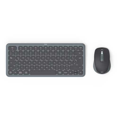 Kit Wireless Hama WKM-500 - Tastatura, USB Wireless/Bluetooth, Black-Grey + Mouse Optic, USB Wireless/Bluetooth, Black-Grey